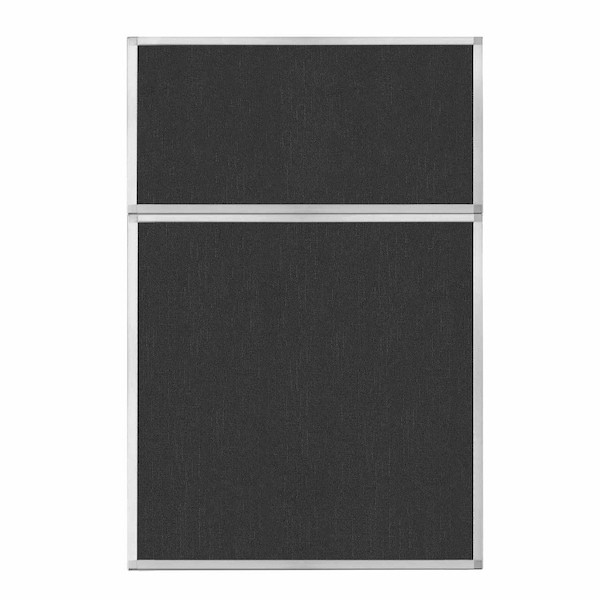 Hush Panel Configurable Cubicle Partition 4' x 6' Black Fabric